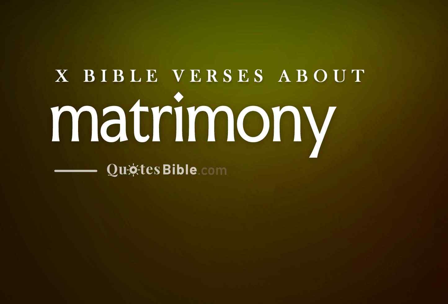 matrimony bible verses photo