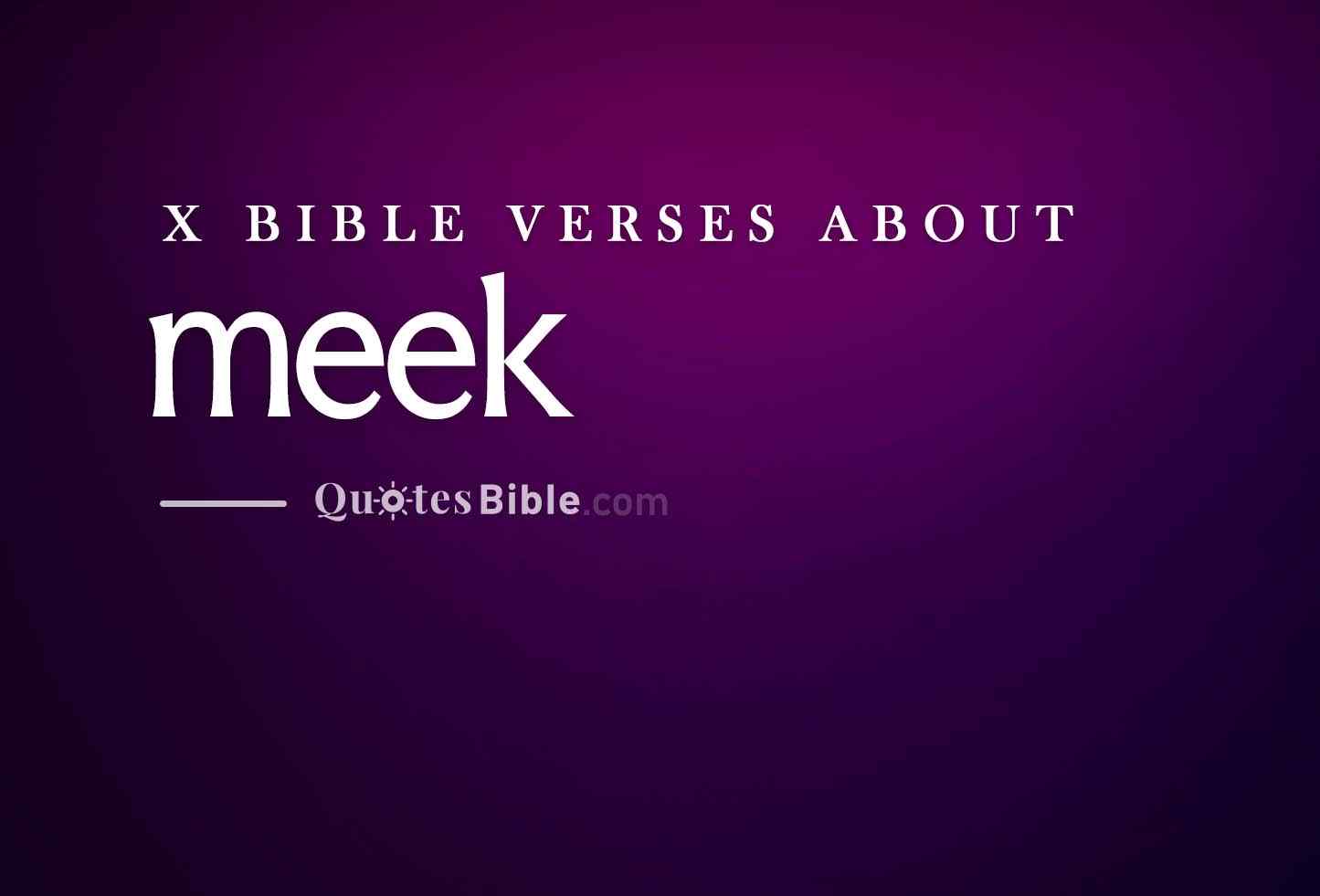 meek bible verses photo
