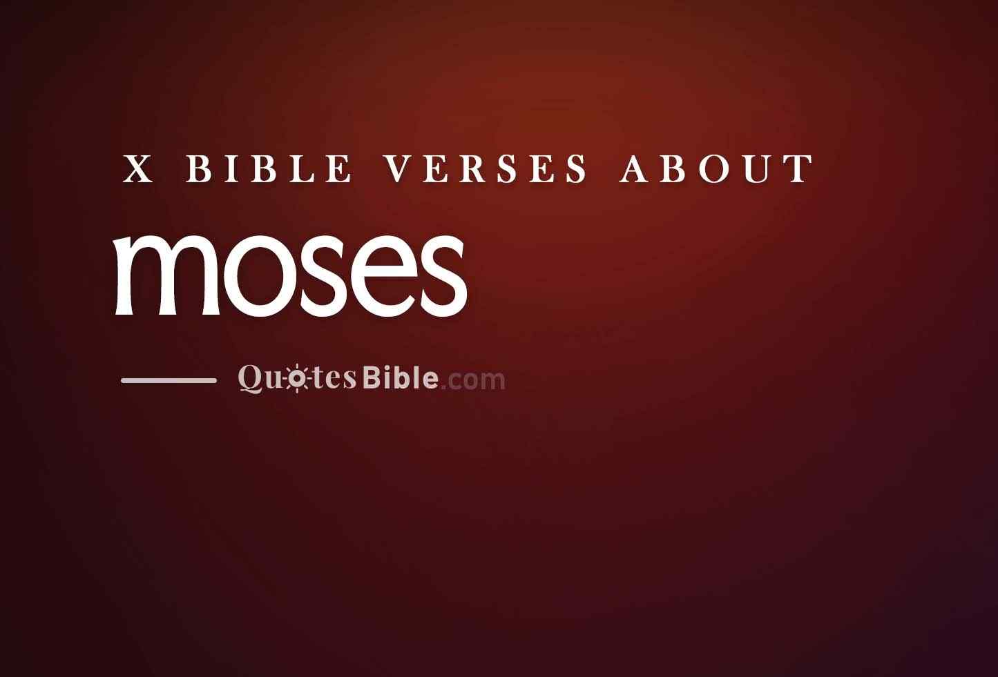 moses bible verses photo