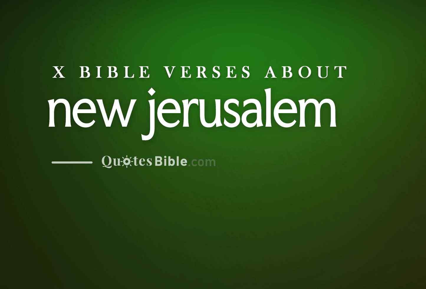 new jerusalem bible verses photo