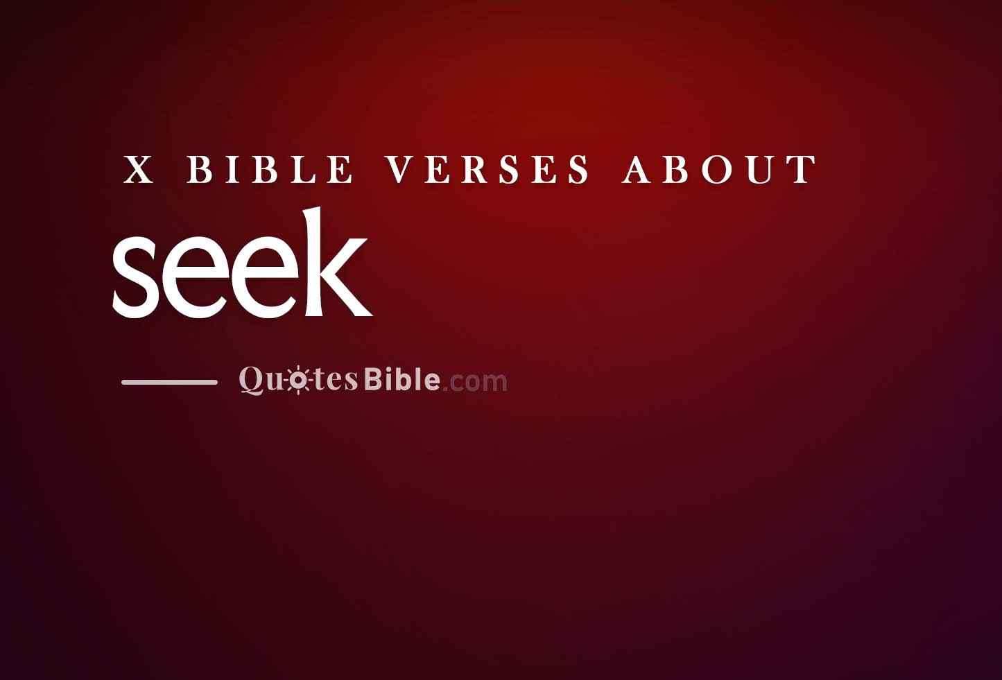 seek bible verses photo