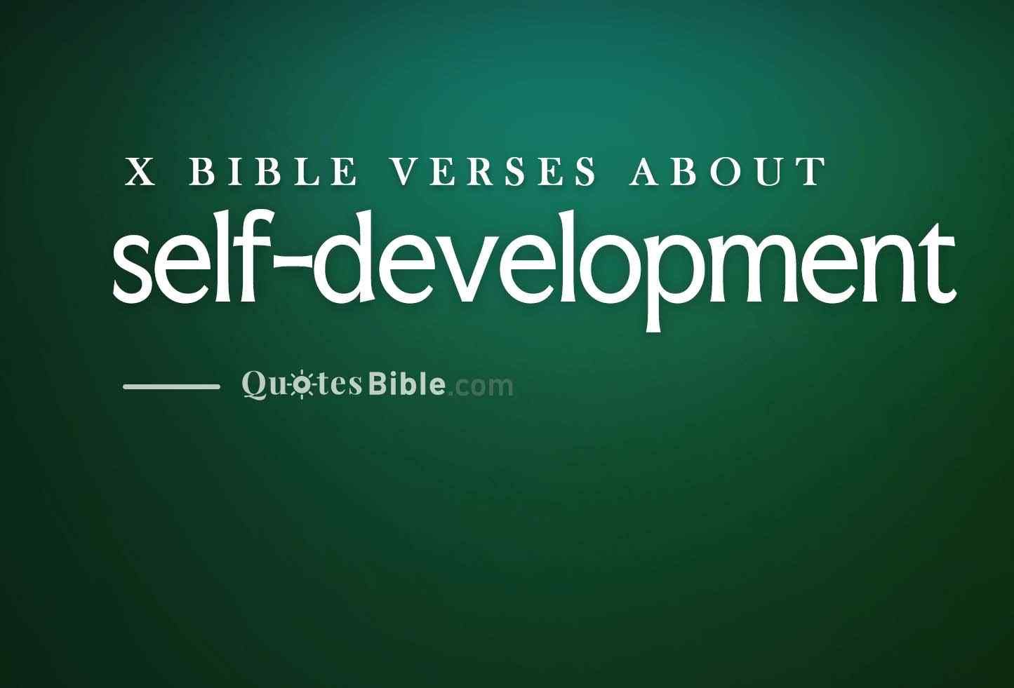 self-development bible verses photo
