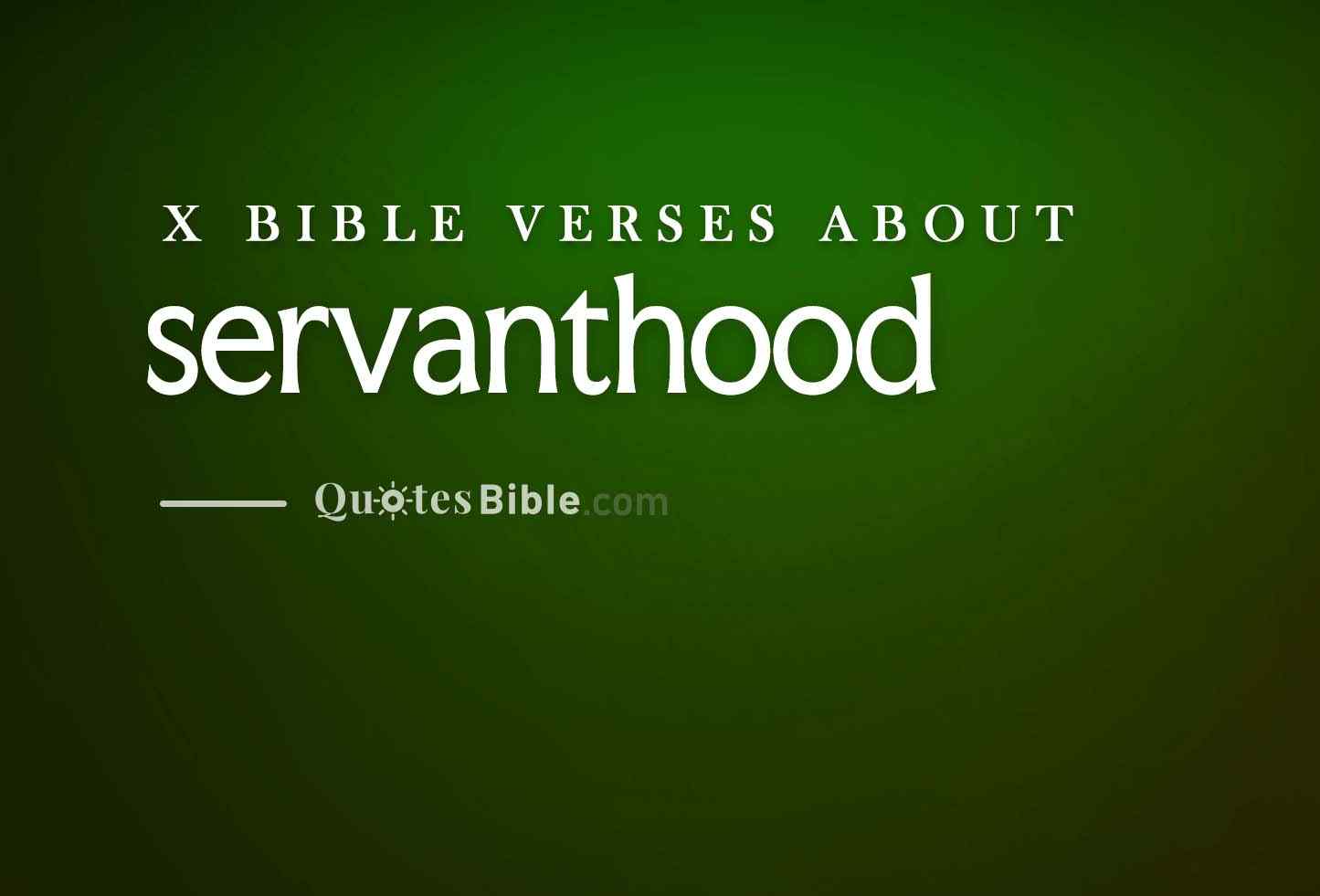 servanthood bible verses photo